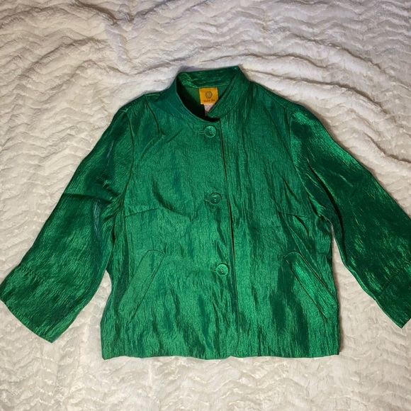 CLOSING SALE Ruby Rd. Vintage Green Blazer - Picture 1 of 5
